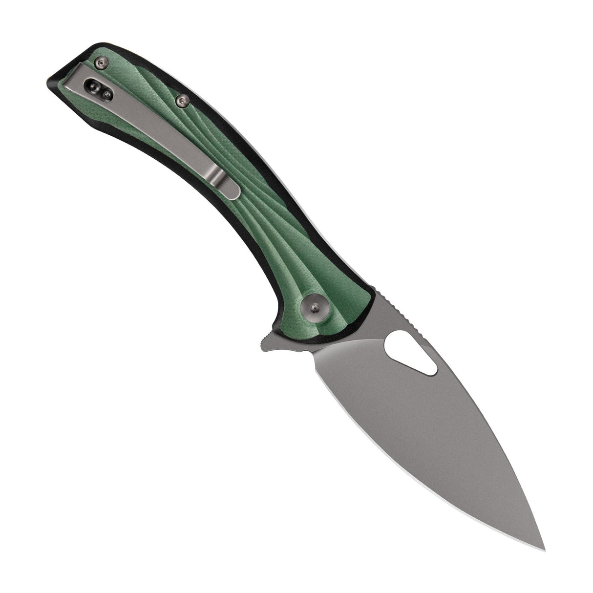 Green Peafowl Liner Locking Knife ZDF905 7.80 Blade & G10 Handle | SHAN ZU Pocket Folding Knives