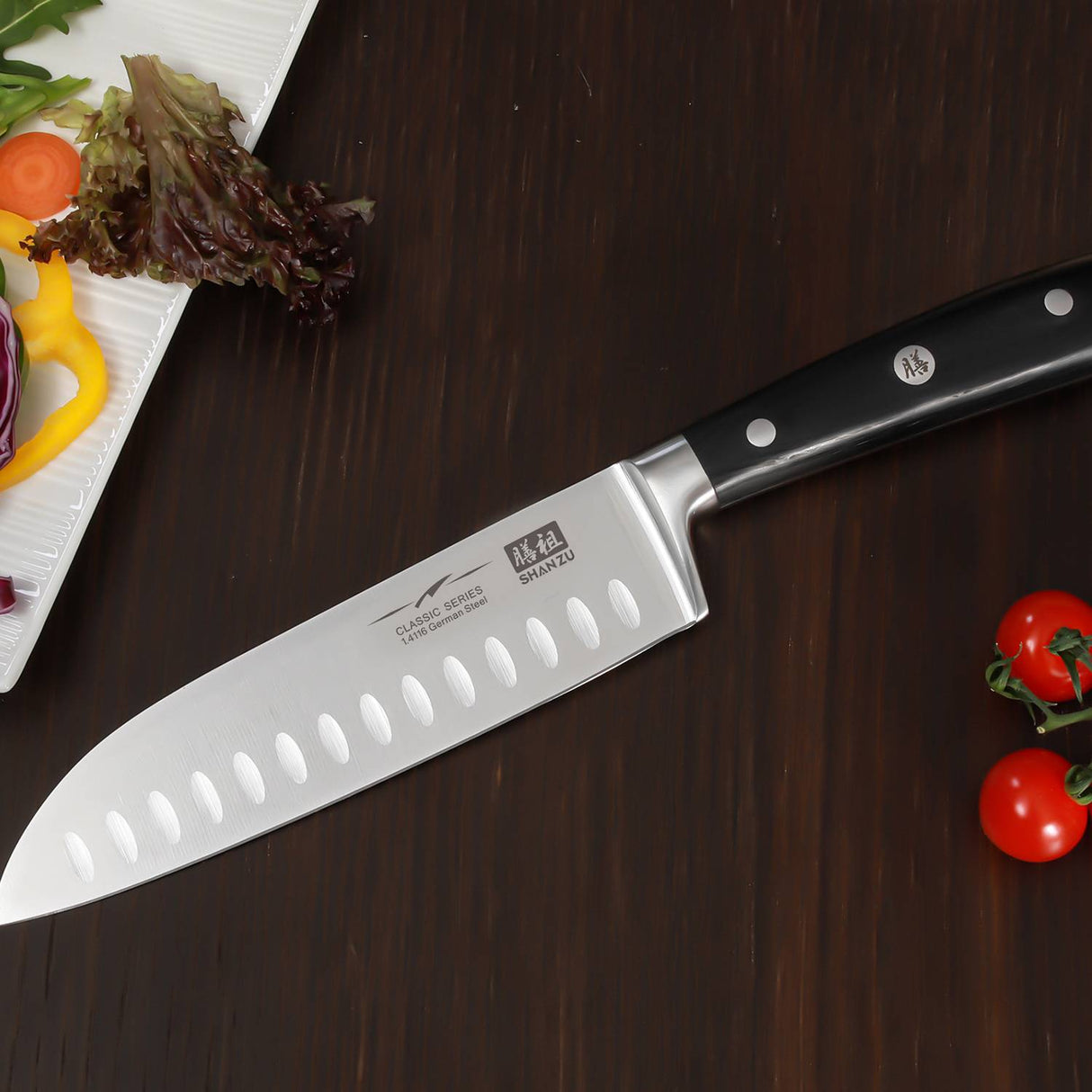 German Steel 7" Santoku Knife | SHAN ZU Knives