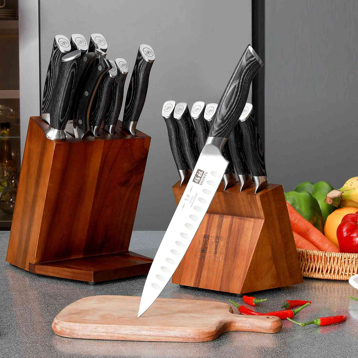 16-PCS Professional Japanese Knife Set | Genbu Sereis | SHAN ZU Knives