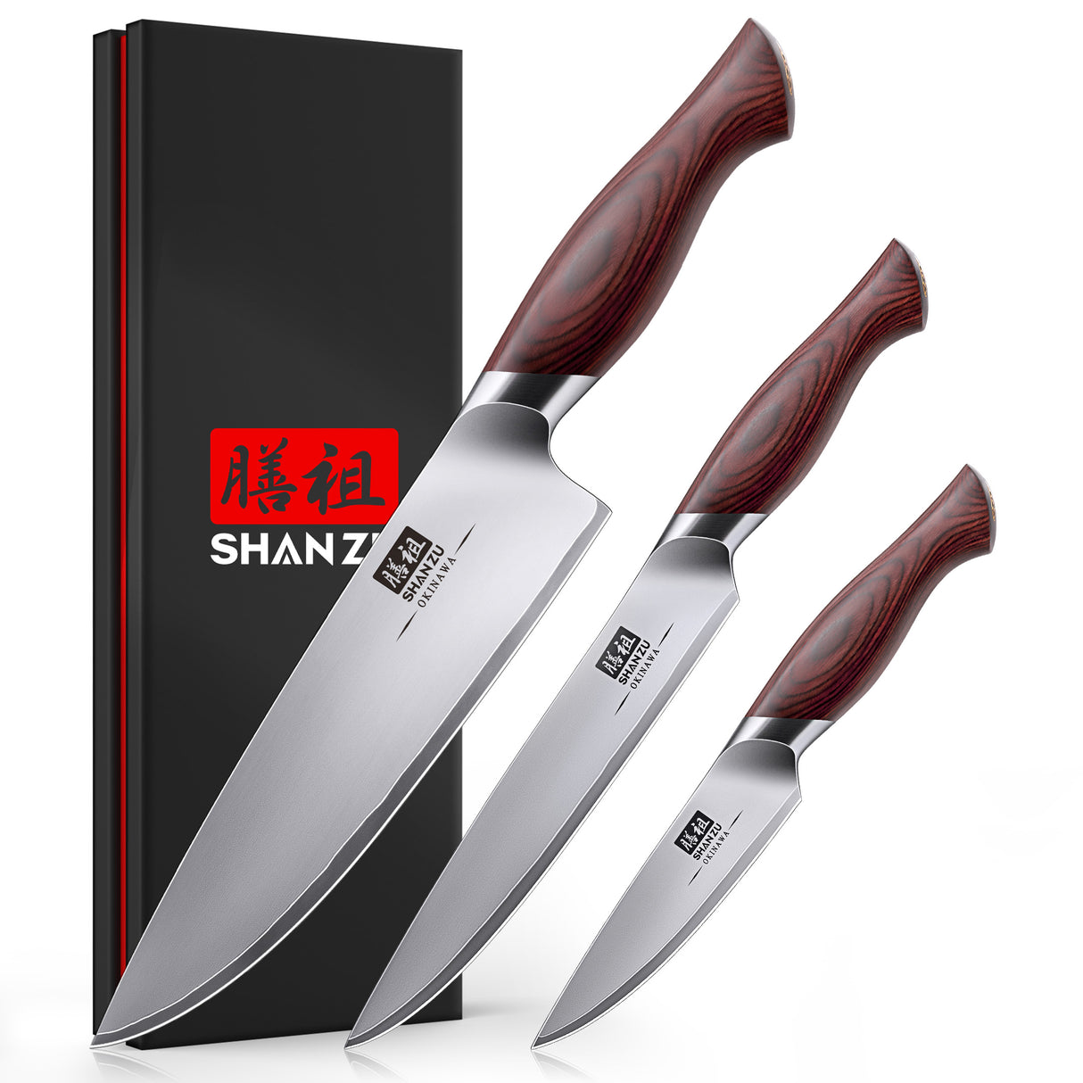 SHAN ZU Set of 3 Japanese knives | OKINAWA Series