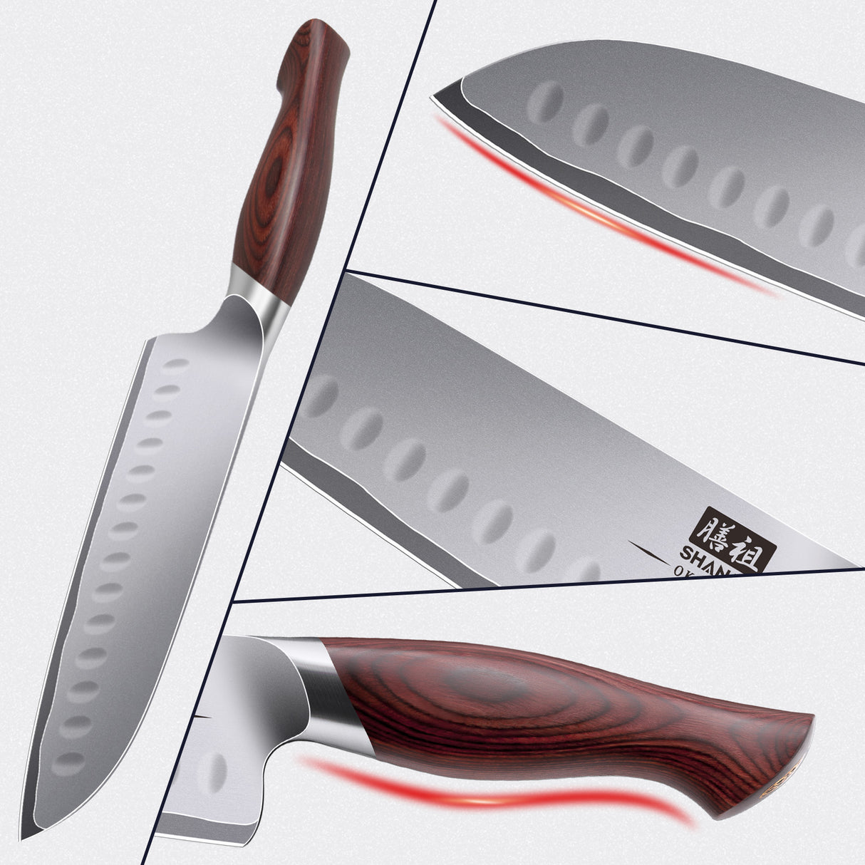 SHAN ZU 7 Inch Santoku Knife | OKINAWA Series