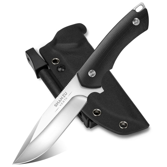 9.52" Black Vesta Saber Ground Fixed Blade Knife