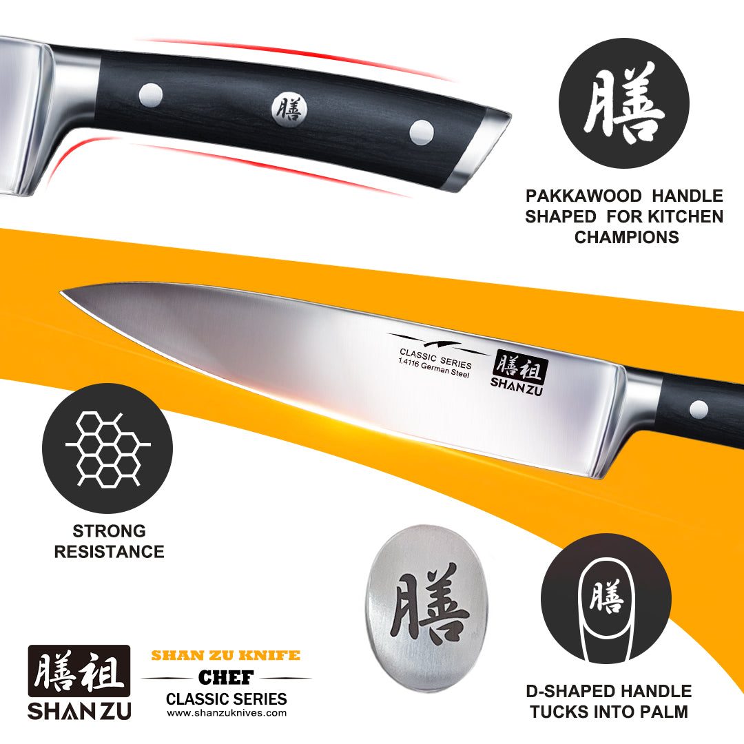 3-PCS German Steel Chef Knife Set | Basic