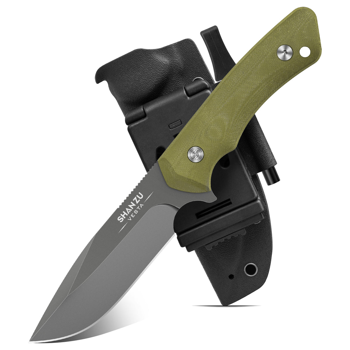 9.52" Green Vesta Saber Ground Fixed Blade Knife