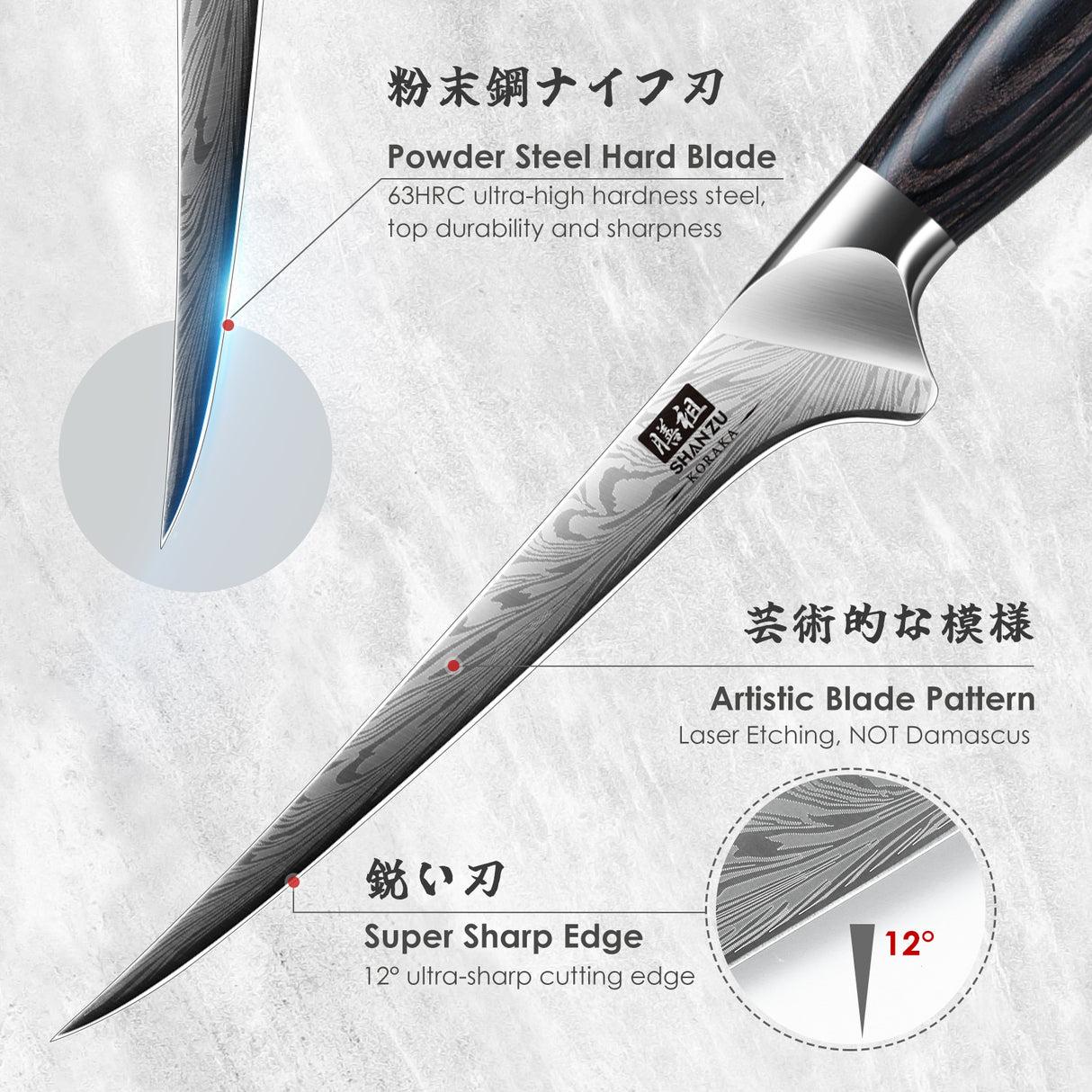 Koraka Series|SHAN ZU Fillet Knife 7 Inch