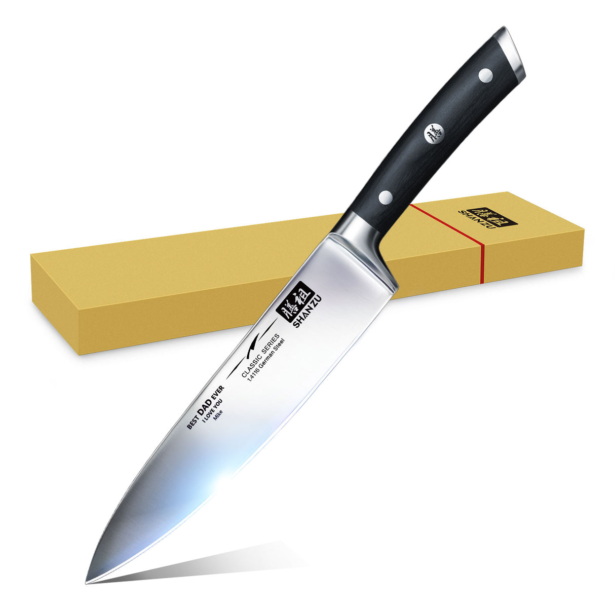 Classic 8" High Carbon Steel Chef Knife+MAGNETIC KNIFE HOLDER