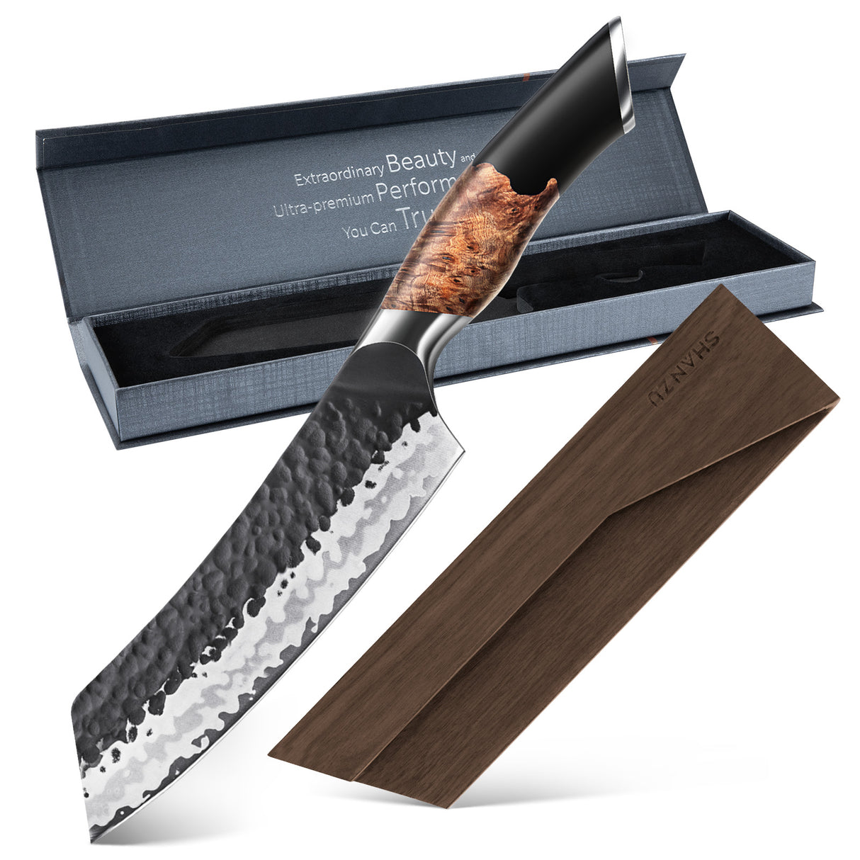 Tengu 7" Japanese Santoku Knife+ MAGNETIC KNIFE HOLDER