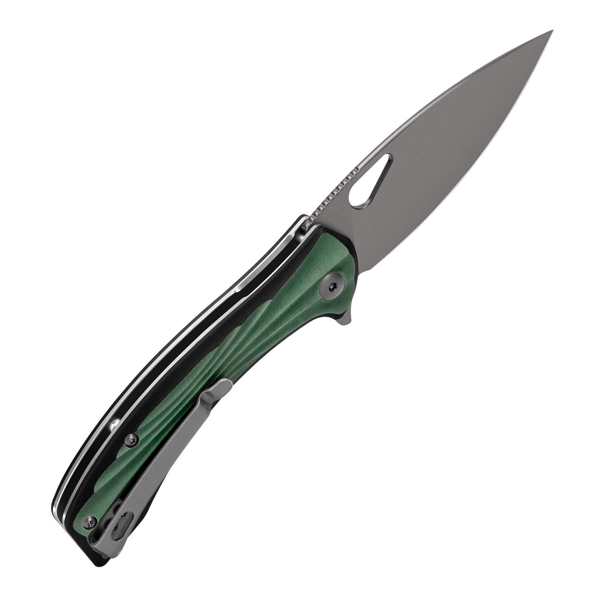 Green Peafowl Liner Locking Knife ZDF905 7.80 Blade & G10 Handle | SHAN ZU Pocket Folding Knives