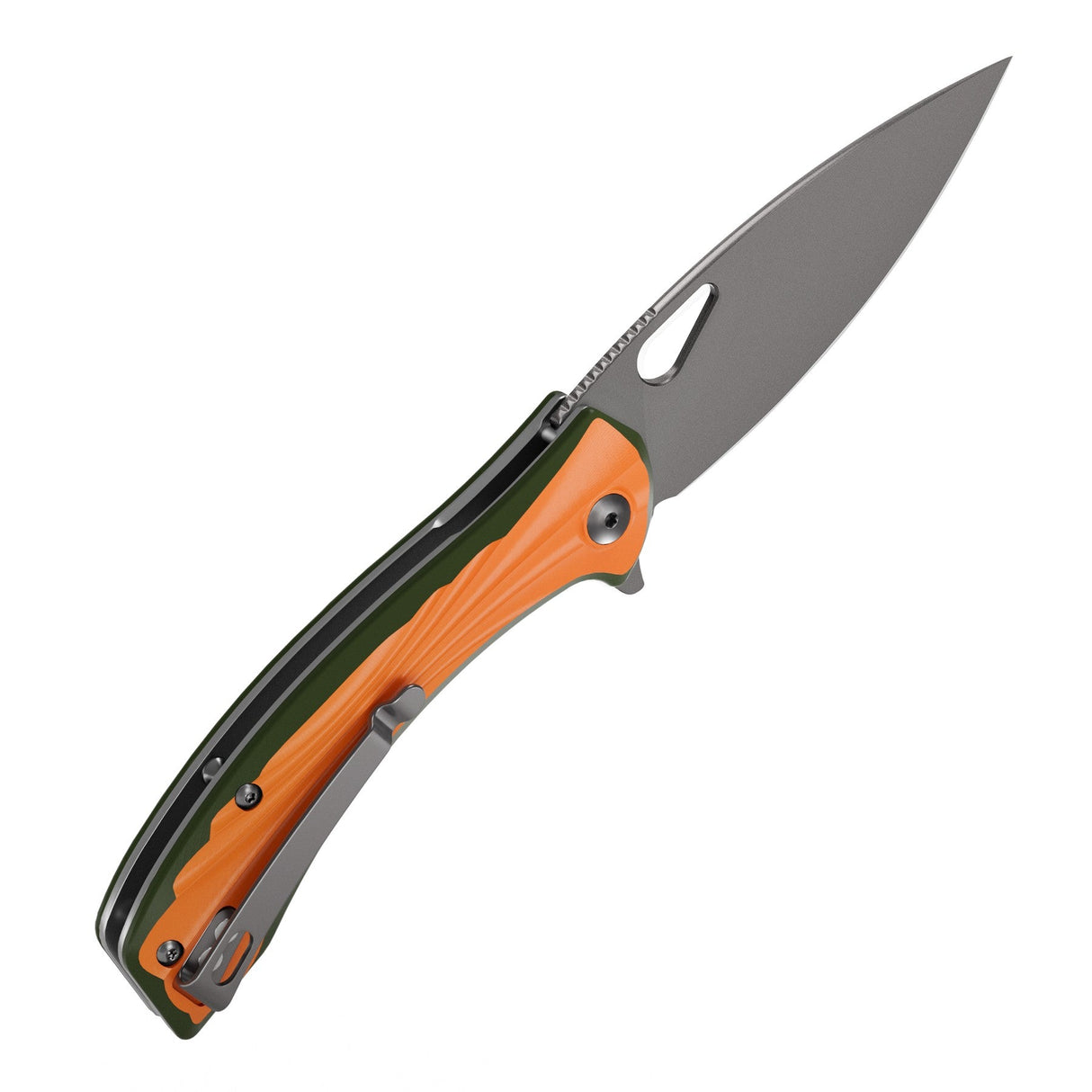 Orange Peafowl Liner Locking Knife ZDF905 7.80 Blade & G10 Handle | SHAN ZU Pocket Folding Knives