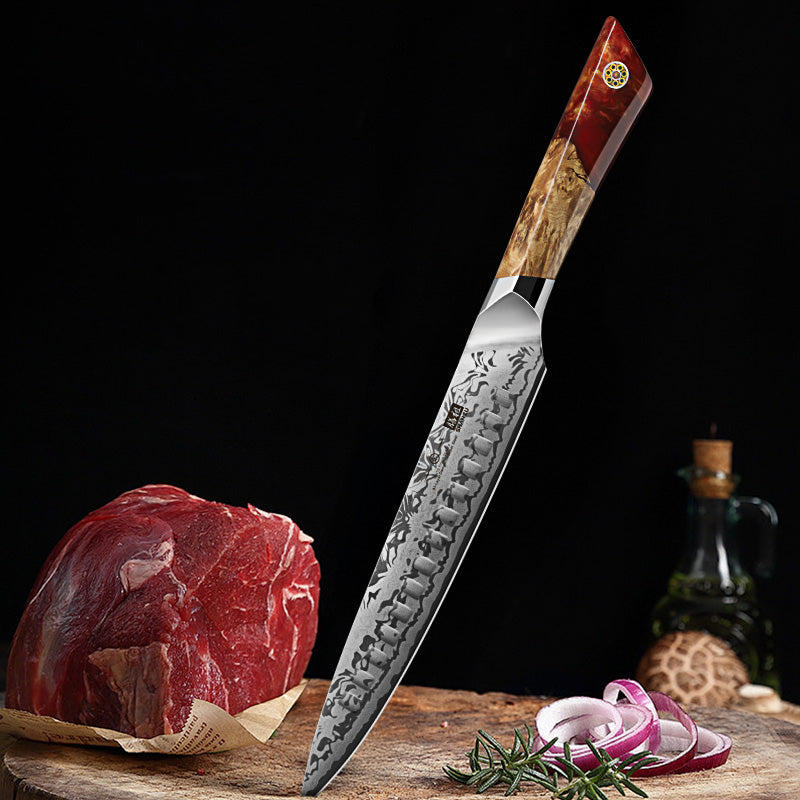 White Tiger Series | SHAN ZU Damask Carving Knife+Magnetic Knife Sheath