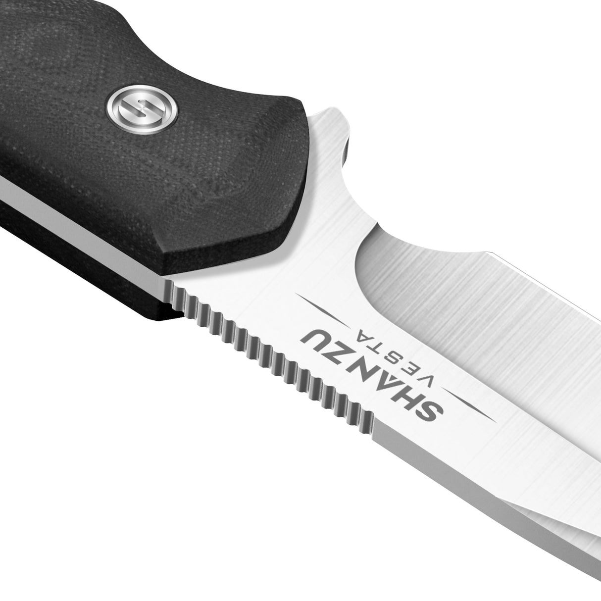 9.52" Black Vesta Saber Ground Fixed Blade Knife