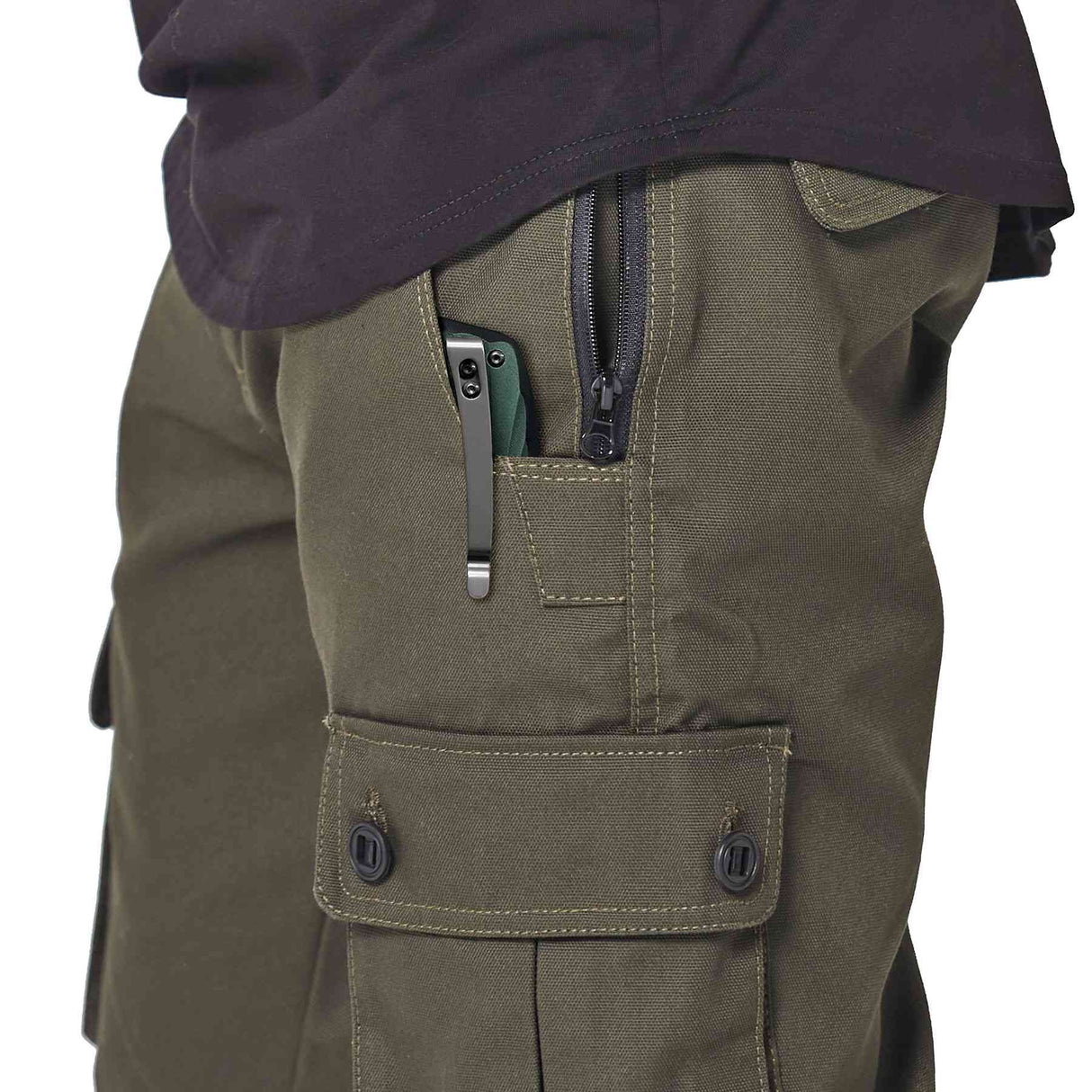 Green Peafowl Liner Locking Knife ZDF905 7.80 Blade & G10 Handle | SHAN ZU Pocket Folding Knives