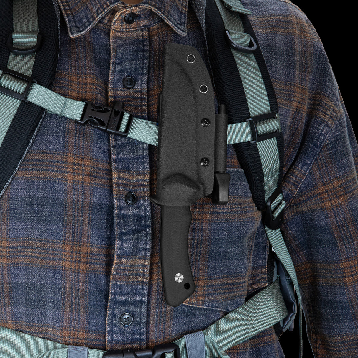 9.52" Black Vesta Saber Ground Fixed Blade Knife