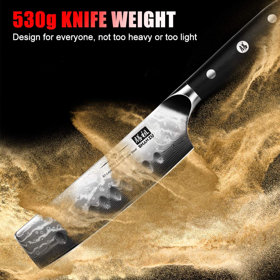 Pro Series Damascus Nakiri Knife | SHAN ZU Knvies