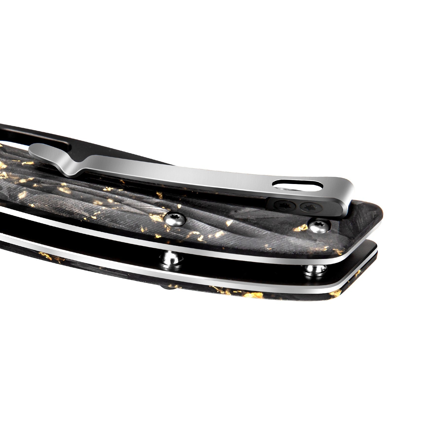 Golden Peafowl | Liner Lock Knife | 7.80” ZDF905 Blade & Clear Resin Handle