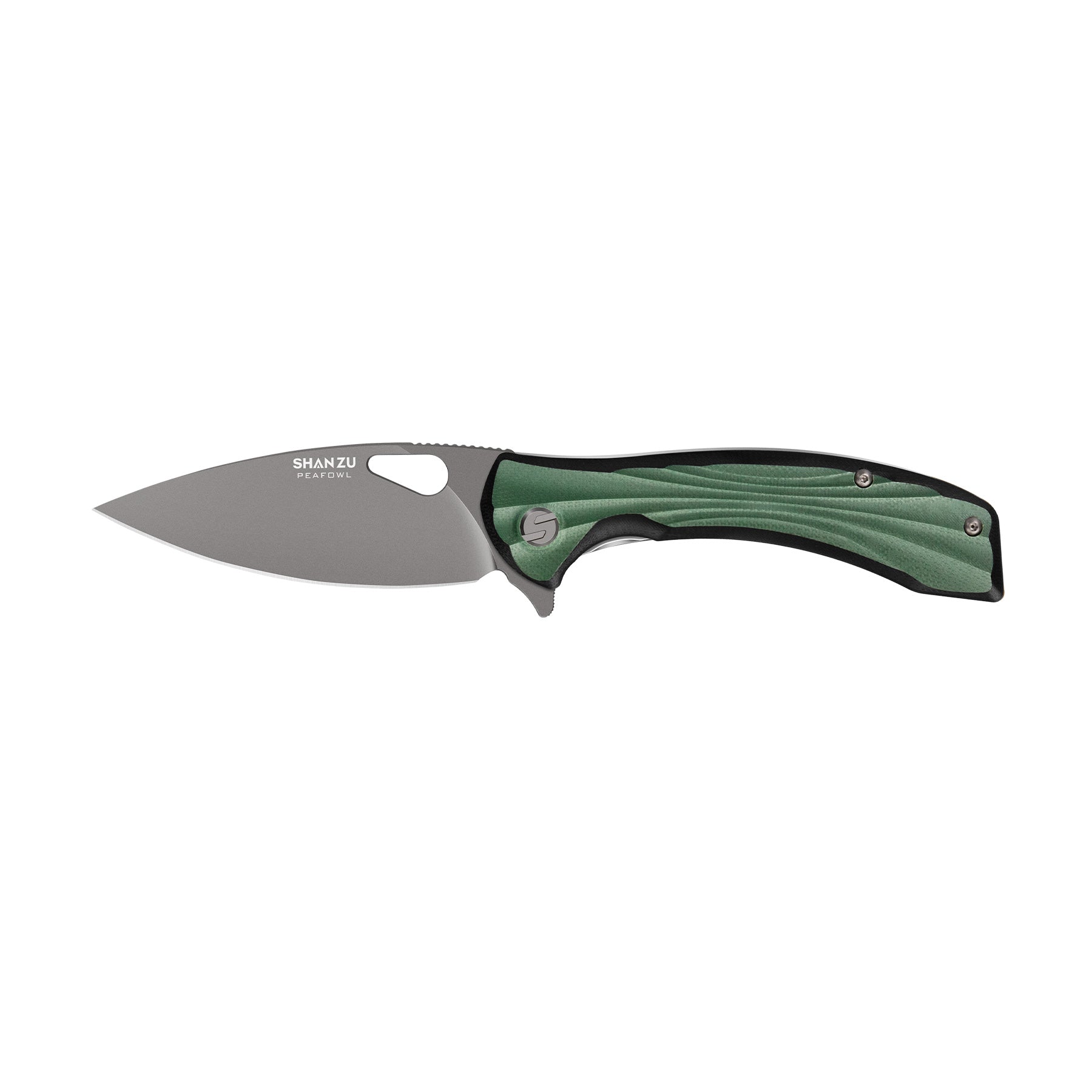 Green Peafowl Liner Locking Knife ZDF905 7.80 Blade & G10 Handle | SHAN ZU Pocket Folding Knives