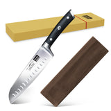 Classic 7" High Carbon Steel Santoku Knife+MAGNE TICKNIFE HOLDER