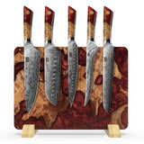 White Tiger Series |  5-Piece Kitchen Knife Set + MAGNETIC KNIFE BLOCK