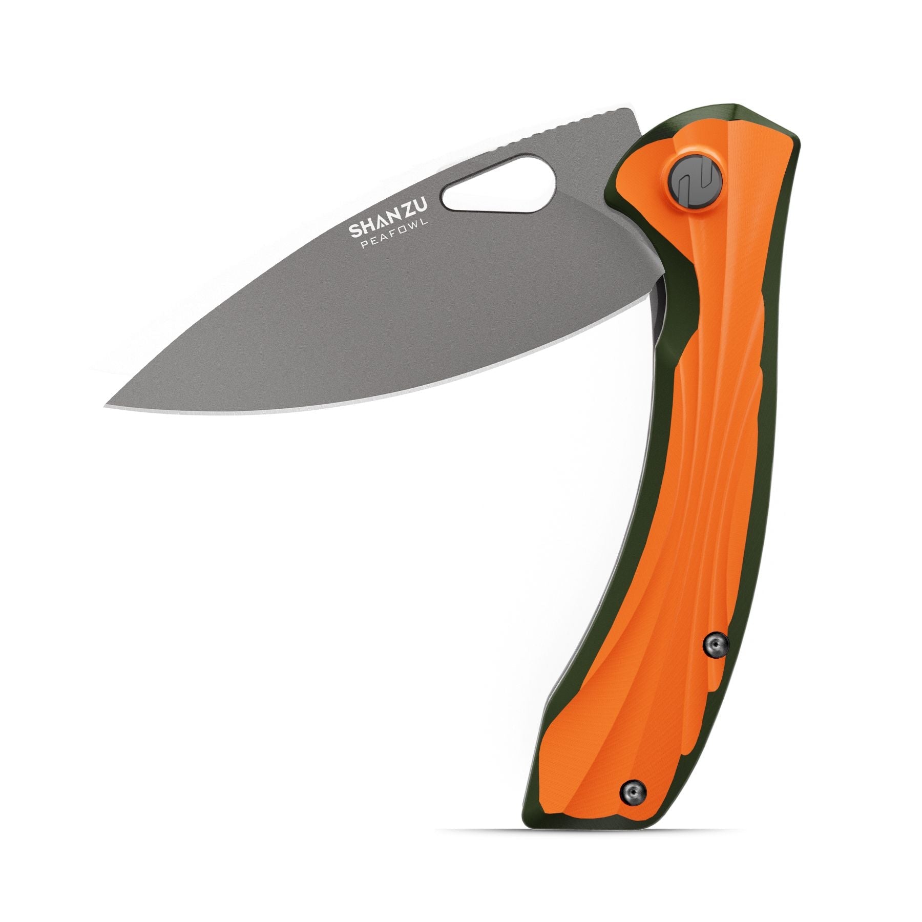 Orange Peafowl Liner Locking Knife ZDF905 7.80 Blade & G10 Handle | SHAN ZU Pocket Folding Knives