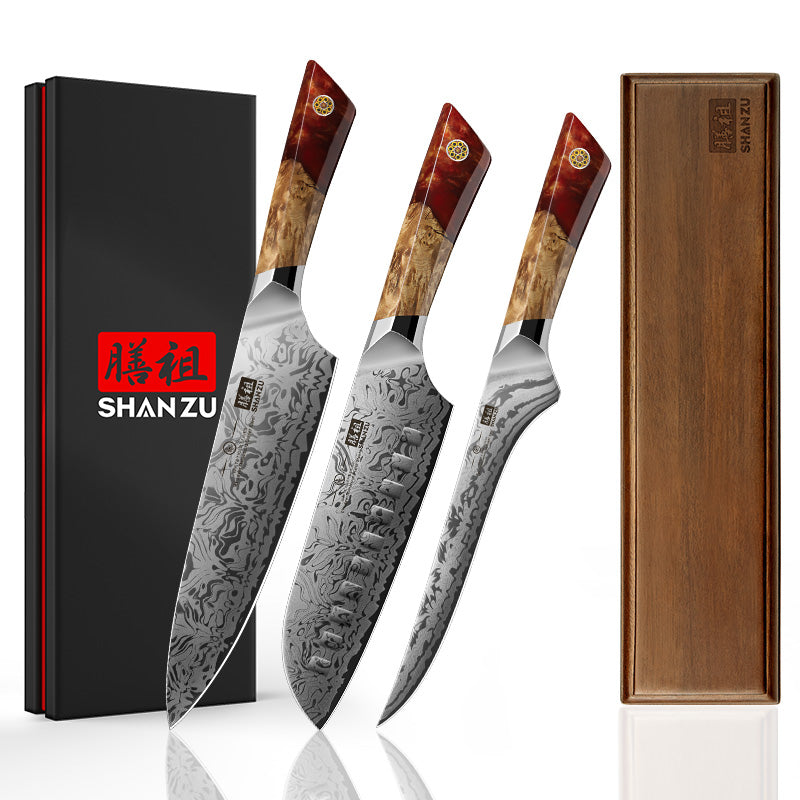 White Tiger Series |  Damascus Chef Knife+MAGNETIC KNIFE HOLDER