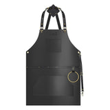 SHANZU Genuine Leather Work Apron with Adjustable Straps