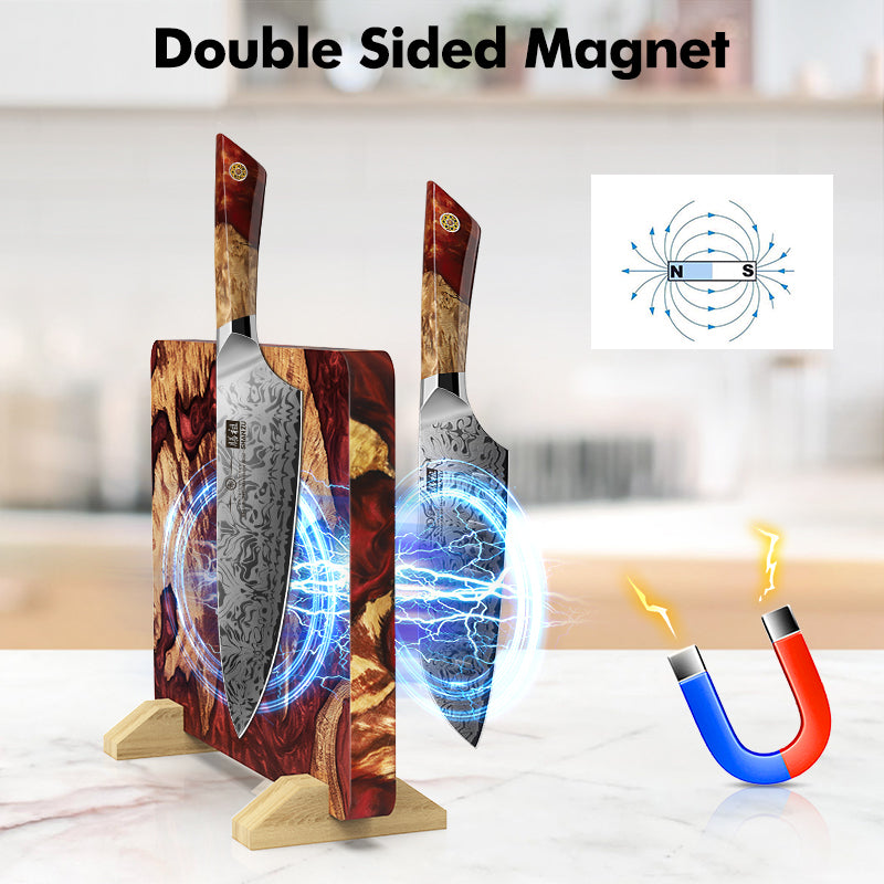 White Tiger Series |  5-Piece Kitchen Knife Set + MAGNETIC KNIFE BLOCK