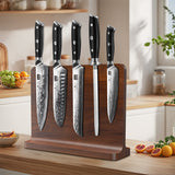 Double-Sided Magnetic Knife Block｜Natural Acacia Wood｜Elegant and Durable