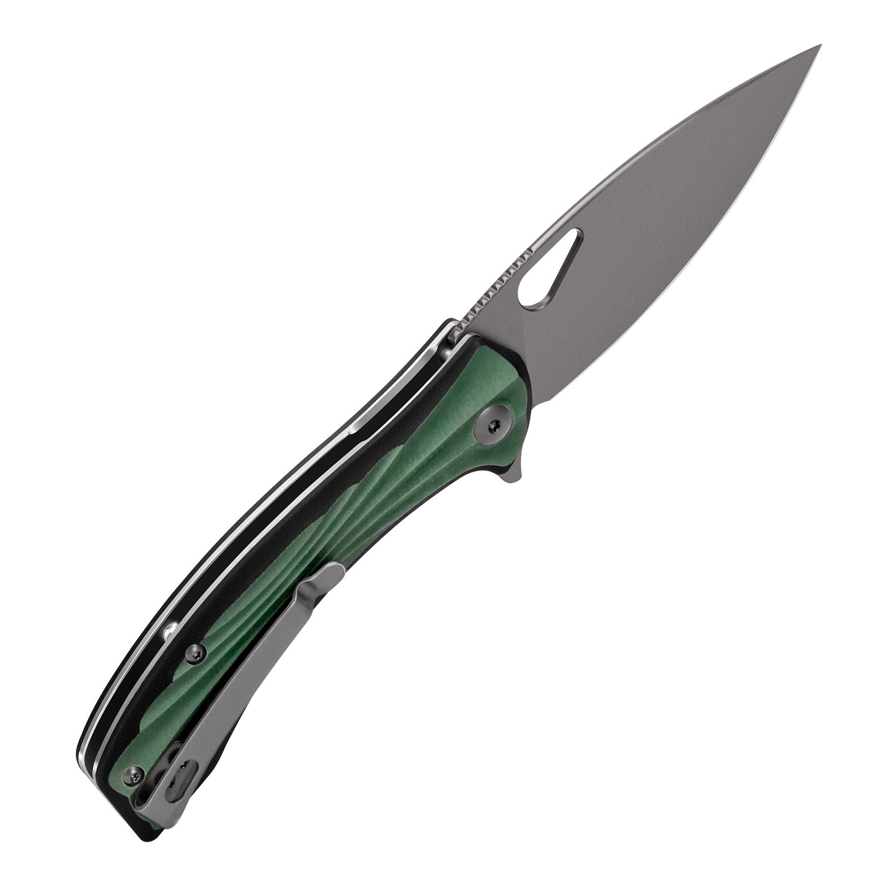Green Peafowl Liner Locking Knife ZDF905 7.80 Blade & G10 Handle | SHAN ZU Pocket Folding Knives