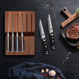 SHANZU PRO 9-Pc Knife Set with Magnetic Knife Block + 7-Pc Steak Knives