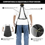 SHANZU Genuine Leather Work Apron with Adjustable Straps