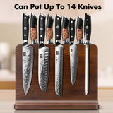 Double-Sided Magnetic Knife Block｜Natural Acacia Wood｜Elegant and Durable