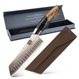 Venus Copper 7" Damascus Santoku Knife +MAGNE TICKNIFE HOLDER
