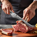 White Tiger Series | SHAN ZU Damask Filleting Knife+MAGNETIC KNIFE HOLDER