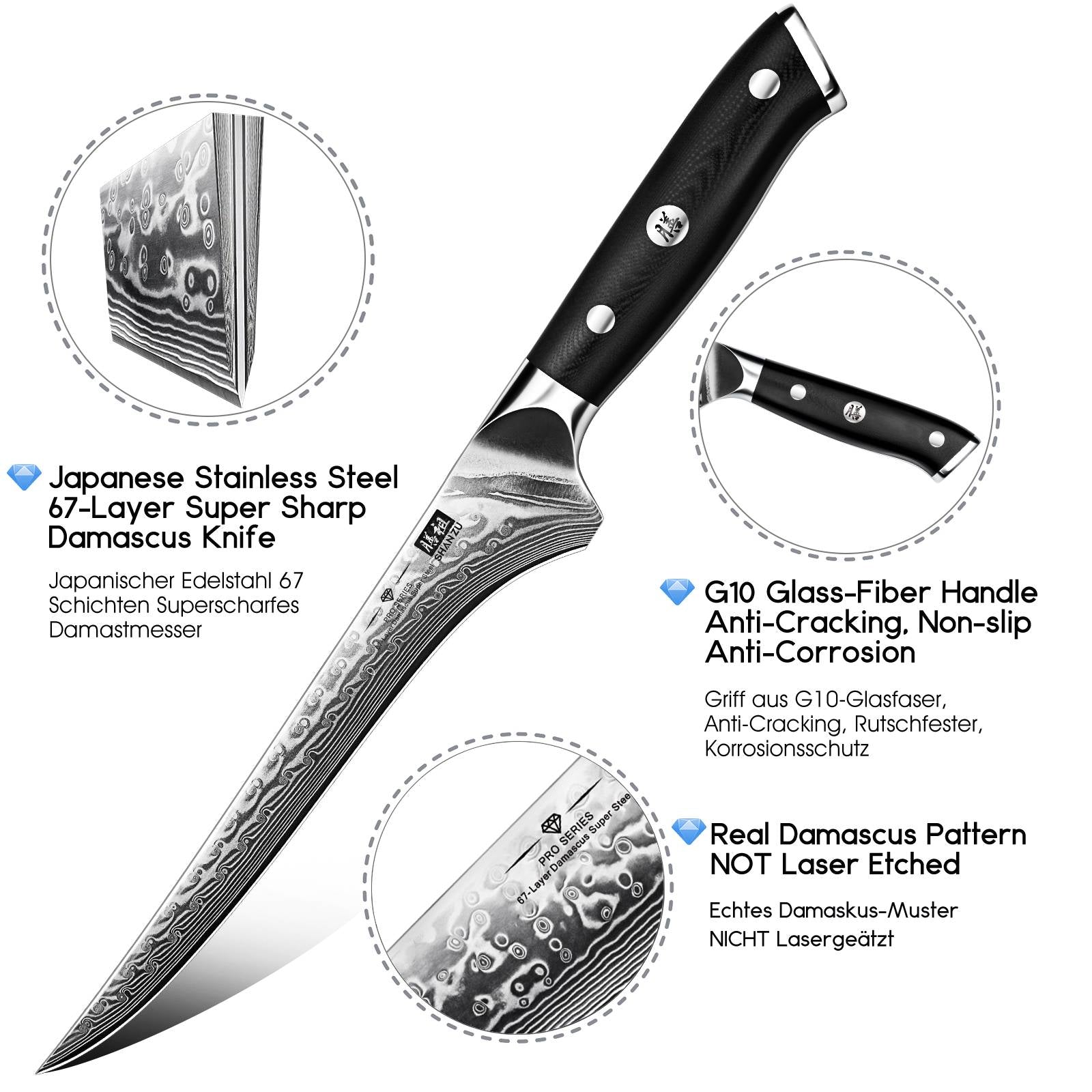 PRO Damascus Fillet Knife