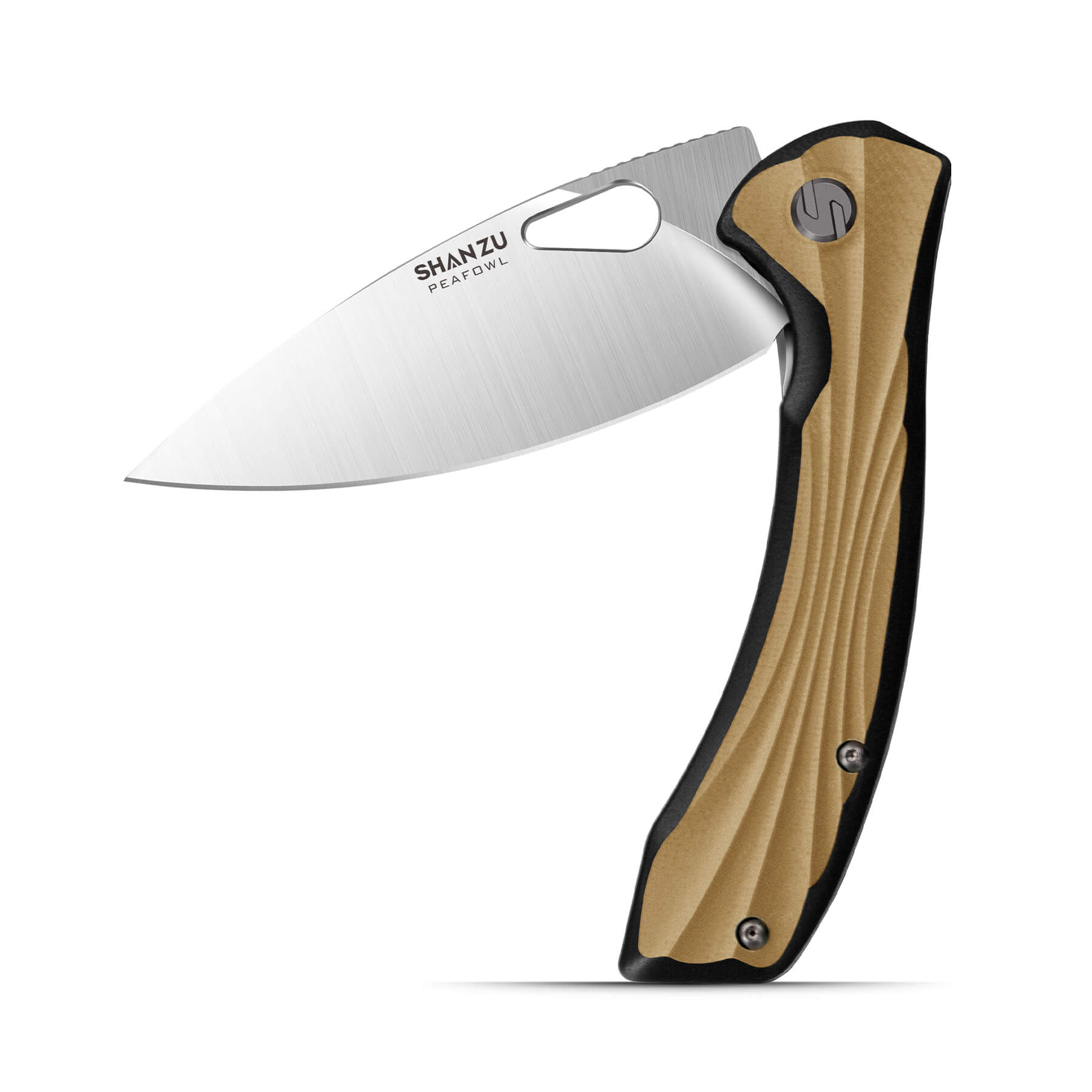 Yellow Peafowl Liner Locking Knife ZDF905 7.80 Blade & G10 Handle | SHAN ZU Pocket Folding Knives