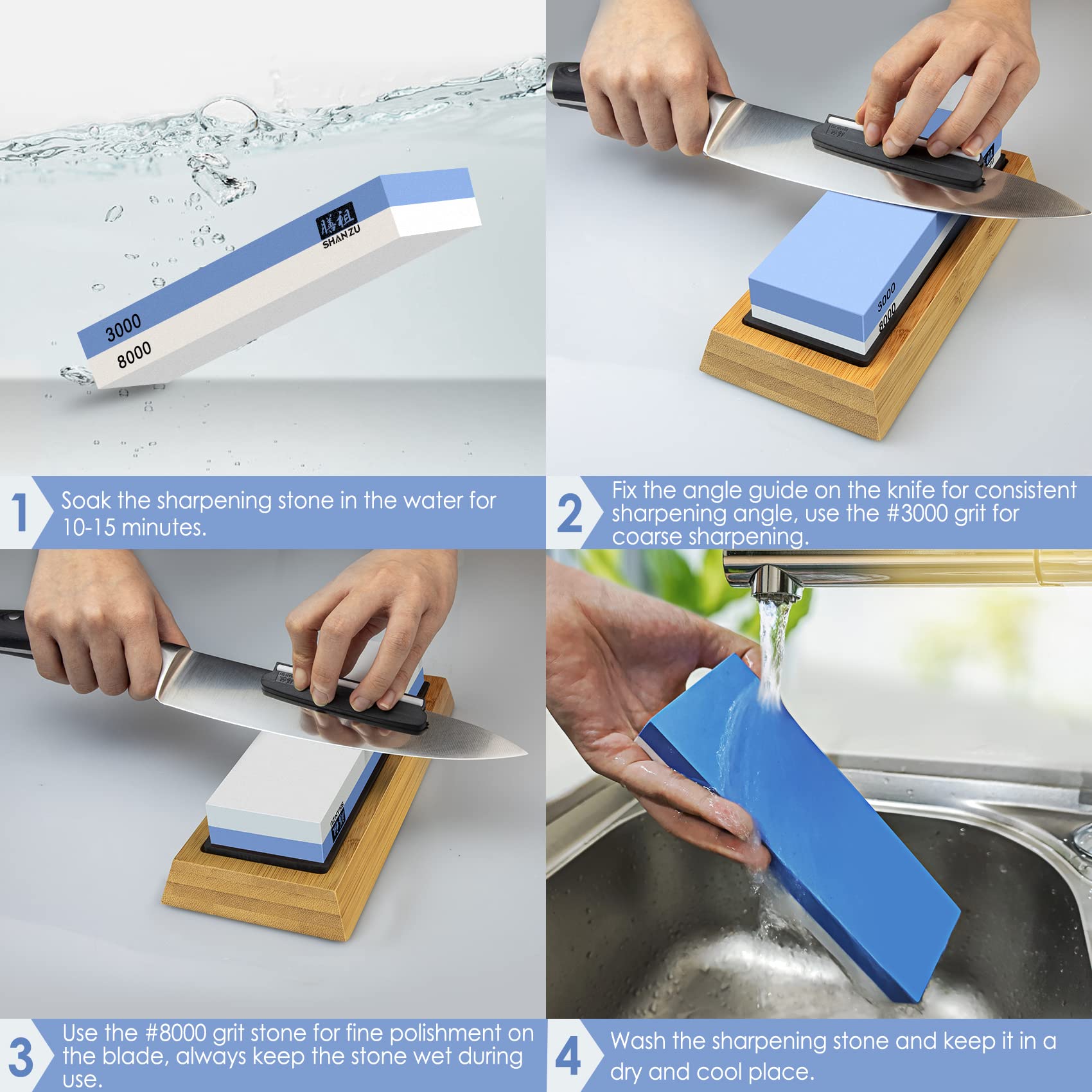 #3000/8000 wetstone |SHAN ZU Knives