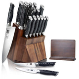 Genbu 16-PCS Kitchen Knife Set With Block+MAGNETIC KNIFE BLOCK