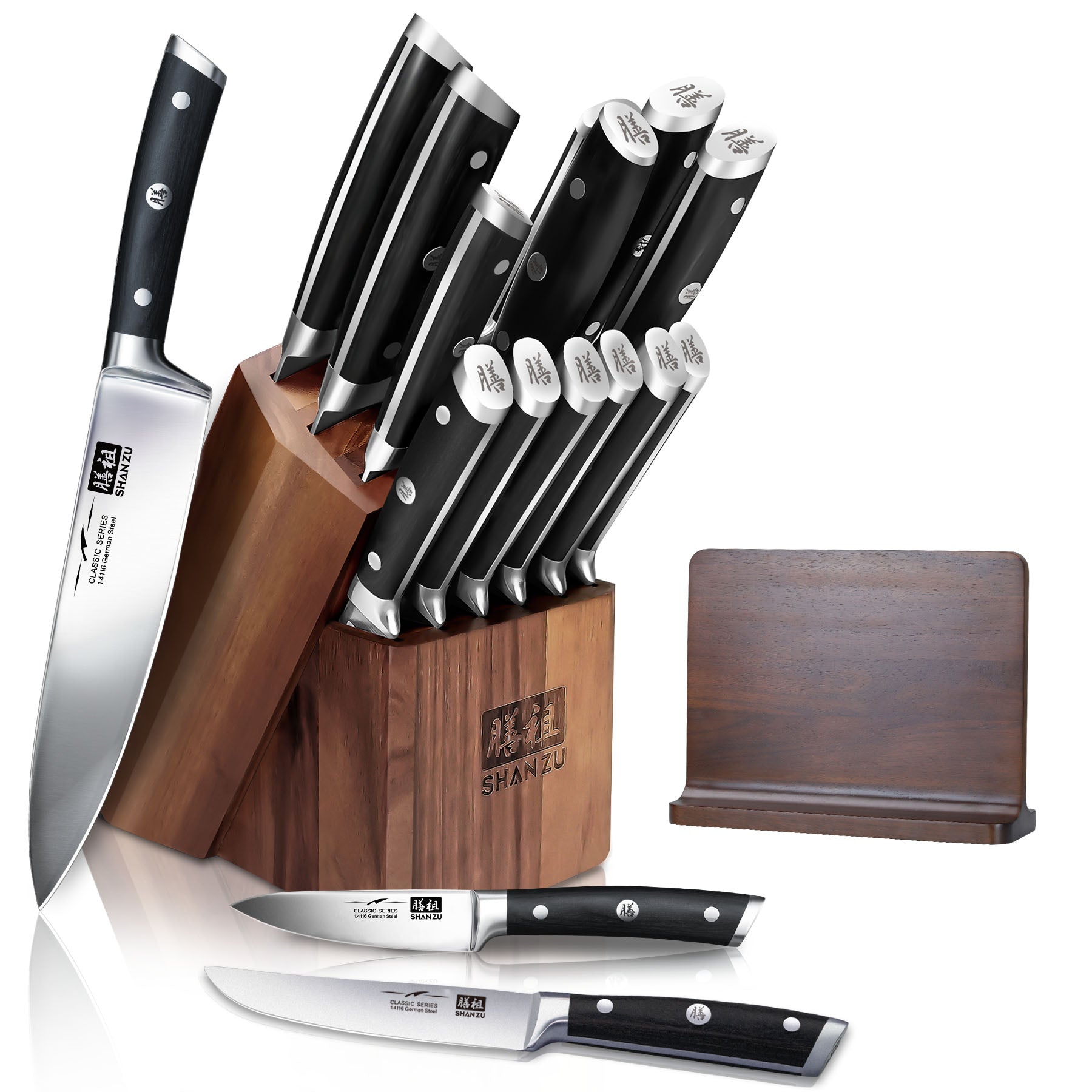 Classic 14-PCS High Carbon Steel Knife Set+MAGNETIC KNIFE BLOCK