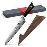 GYO Series | 8" Damascus Bread Knife + Magnetic Knife Sheath