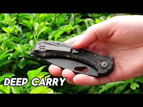 Golden Peafowl | Liner Lock Knife | 7.80” ZDF905 Blade & Clear Resin Handle